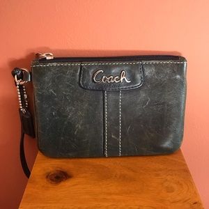 Coach clutch wallet blue